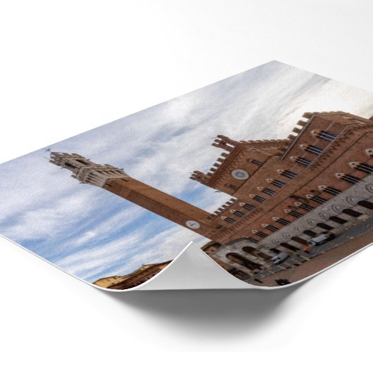 Piazza al Campo Siena Poster (Ecke)