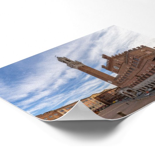 Piazza al Campo Siena Poster (Ecke)