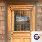 Piazza Anfiteatro Platz in Lucca - Toskana, Italie Fensteraufkleber (Haustür)