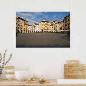 Piazza Anfiteatro Platz in Lucca - Toskana, Italie Poster (Küche)