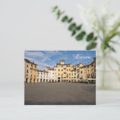 Piazza Anfiteatro Platz in Lucca - Toskana, Italie Postkarte (Stehend Vorderseite)