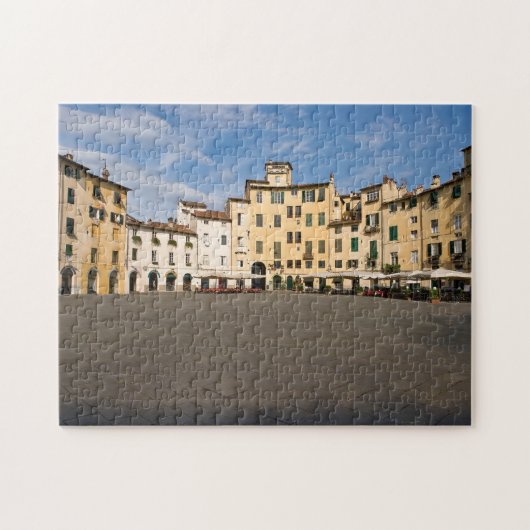 Piazza Anfiteatro Platz in Lucca - Toskana, Italie Puzzle (Horizontal)