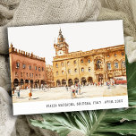 Piazza Bologna Italien Wasserfarbe Italien Postkarte<br><div class="desc">Wenn Sie weitere Anpassungen benötigen,  schreiben Sie mir bitte eine E-Mail an yellowfebstudio@gmail.com oder senden Sie eine Nachricht über Zazzle.</div>