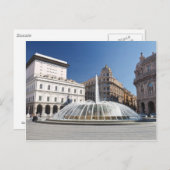 Piazza de Ferrari, Genua Postkarte (Vorne/Hinten)