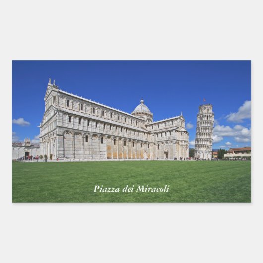 Piazza dei Miracoli Rechteckiger Aufkleber (Vorderseite)