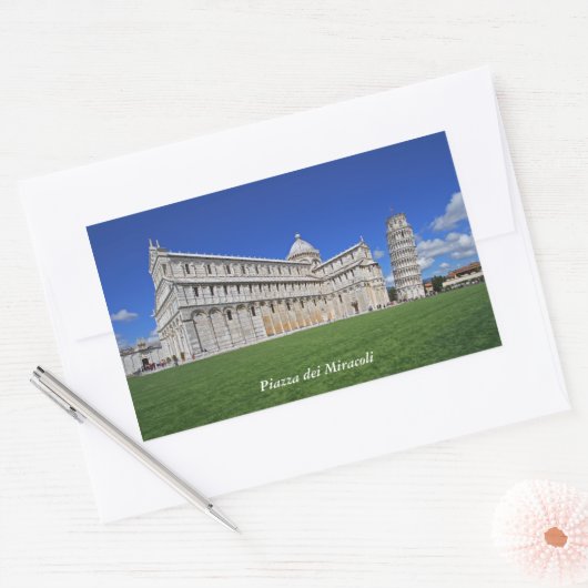 Piazza dei Miracoli Rechteckiger Aufkleber (Umschlag)