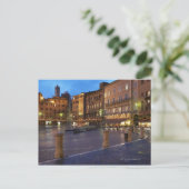 Piazza Del Campo bei Dämmerung, Siena. Postkarte (Stehend Vorderseite)
