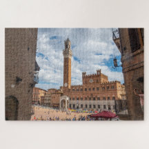 Piazza del Campo in Siena, Toskana, Italien