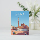Piazza del Campo Italien Postkarte (Stehend Vorderseite)