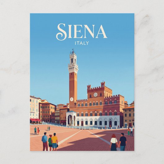 Piazza del Campo Italien Postkarte (Vorderseite)