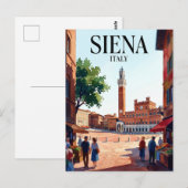 Piazza del Campo Italien Postkarte (Vorne/Hinten)