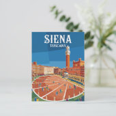Piazza del Campo Italien Postkarte (Stehend Vorderseite)