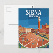 Piazza del Campo Italien Postkarte (Vorne/Hinten)