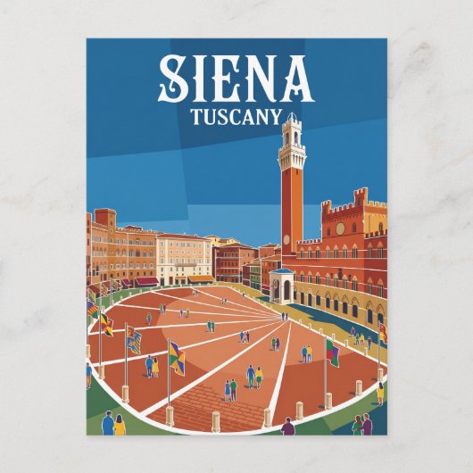 Piazza del Campo Italien Postkarte (Vorderseite)