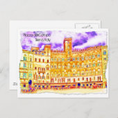 Piazza del Campo Postkarte (Vorne/Hinten)