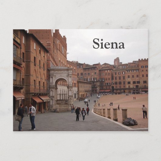 Piazza del Campo, Siena, Postkarte (Vorderseite)