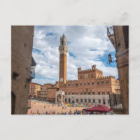 Piazza del Campo, Siena, Toskana, Italien Postkart