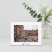 Piazza del Campo, Siena, weiße Grenz-Postkarte Postkarte (Stehend Vorderseite)
