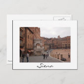 Piazza del Campo, Siena, weiße Grenz-Postkarte Postkarte (Vorne/Hinten)