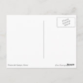 Piazza del Campo, Siena, weiße Grenz-Postkarte Postkarte (Rückseite)