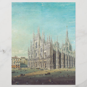 Piazza del Duomo in Mailand von Carlo Bossoli Flyer