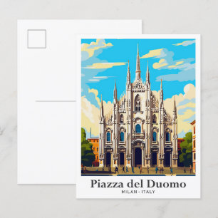 Piazza del Duomo Kunst, Dichtung und Musik Postkarte