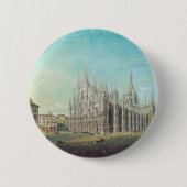 Piazza del Duomo, Mailand by Carlo Bossoli Button (Vorderseite)