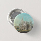 Piazza del Duomo, Mailand by Carlo Bossoli Button (Vorne & Hinten)