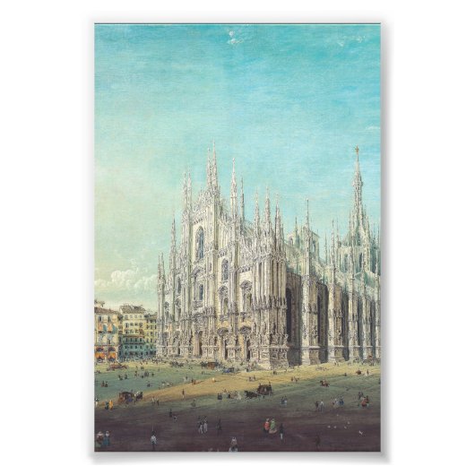 Piazza del Duomo, Mailand by Carlo Bossoli Fotodruck (Vorne)