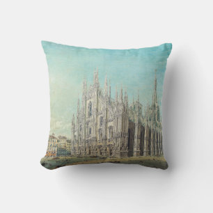 Piazza del Duomo, Mailand by Carlo Bossoli Kissen