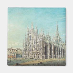 Piazza del Duomo, Mailand by Carlo Bossoli Magnet