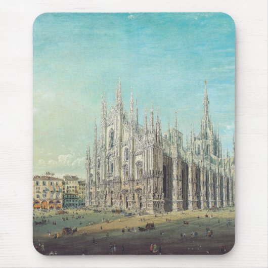 Piazza del Duomo, Mailand by Carlo Bossoli Mousepad (Vorne)