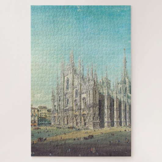 Piazza del Duomo, Mailand by Carlo Bossoli Puzzle (Vertikal)