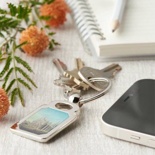 Piazza del Duomo, Mailand by Carlo Bossoli Schlüsselanhänger (Seite)