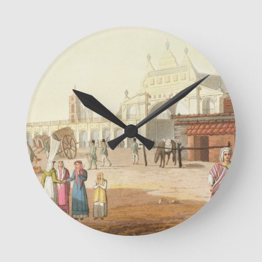 Piazza Del Mercato, Buenos Aires, Argentinien, von Runde Wanduhr (Vorderseite)