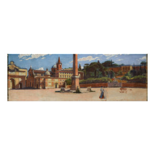 Piazza del Popolo in Rom (1900) Aleksander Gierym Fotodruck
