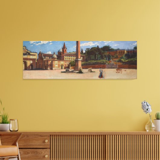 Piazza del Popolo in Rom (1900) Aleksander Gierym Leinwanddruck (Insitu (Wohnzimmer))