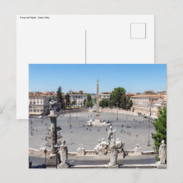 Piazza del Popolo - Rom, Italien Postkarte