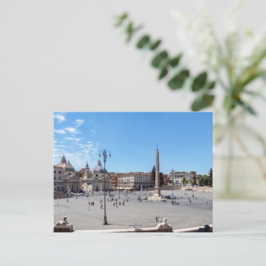 Piazza del Popolo - Rom, Italien Postkarte (Stehend Vorderseite)