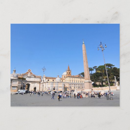 Piazza del Popolo, Rom, Italien Postkarte (Vorderseite)