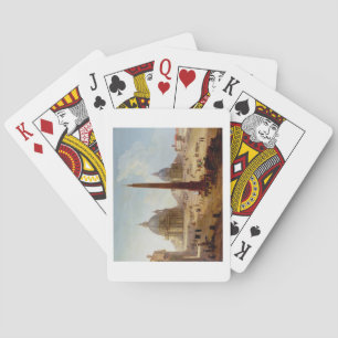 Piazza del Popolo, Rom (Öl auf Leinwand) Spielkarten