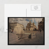 Piazza del Popolo, Rom Postkarte (Vorne/Hinten)