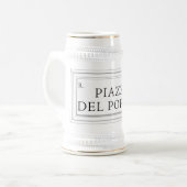 Piazza Del Popolo, Rom-Straßenschild Bierglas (Vorderseite Links)