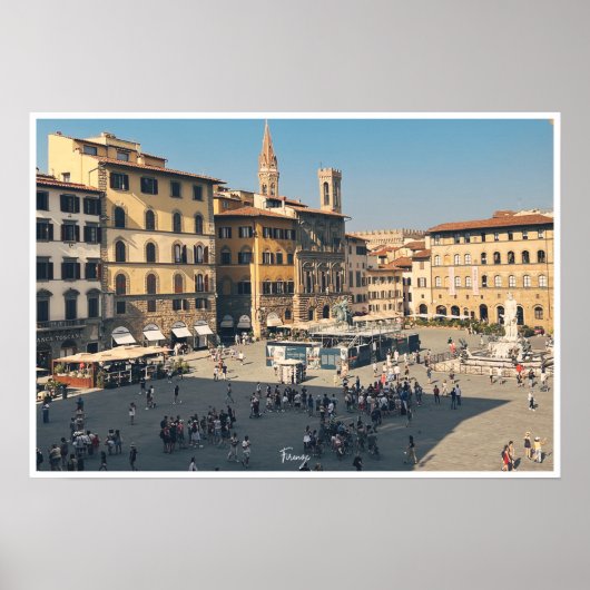 Piazza della Signoria, Florenz Poster (Vorne)