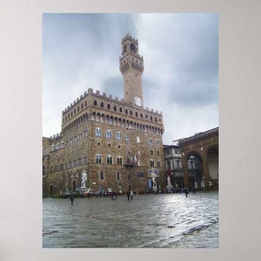 Piazza della Signoria, Florenz-Poster Poster (Vorne)