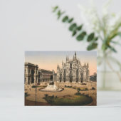 Piazza der Kathedrale, Mailand, Italien klassische Postkarte (Stehend Vorderseite)