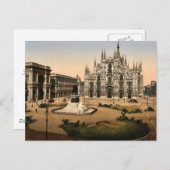 Piazza der Kathedrale, Mailand, Italien klassische Postkarte (Vorne/Hinten)