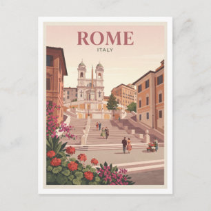 Piazza di Spagna und Spanische Treppe, Rom Italien Postkarte