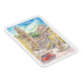 Piazza Duomo in Amalfi Driving in Red Car the Gulf Magnet (Rechte Seite)