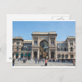 Piazza Duomo Platz in Mailand, Italien Postkarte (Vorne/Hinten)